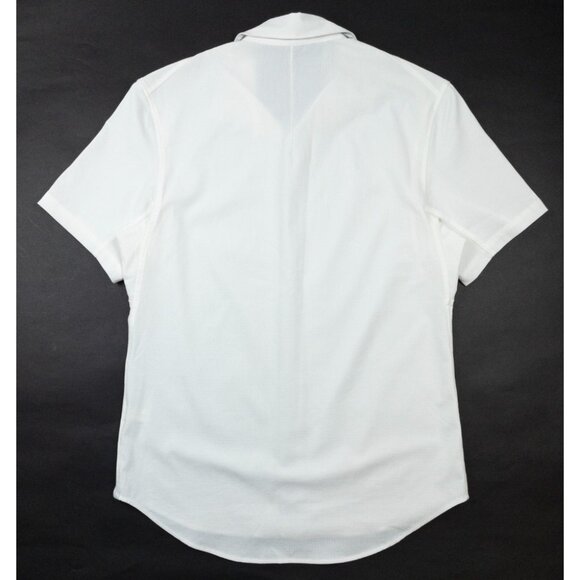 Lululemon Airing Easy Shirt Mens Small Short Sleeve Button-Up Solid White Vented - Picture 4 of 14